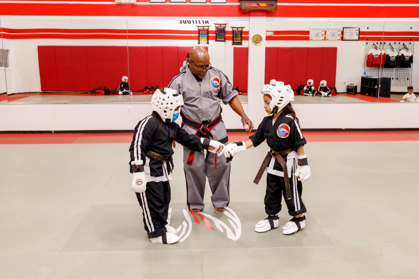 Young students sparring at Maryland's Best Karate